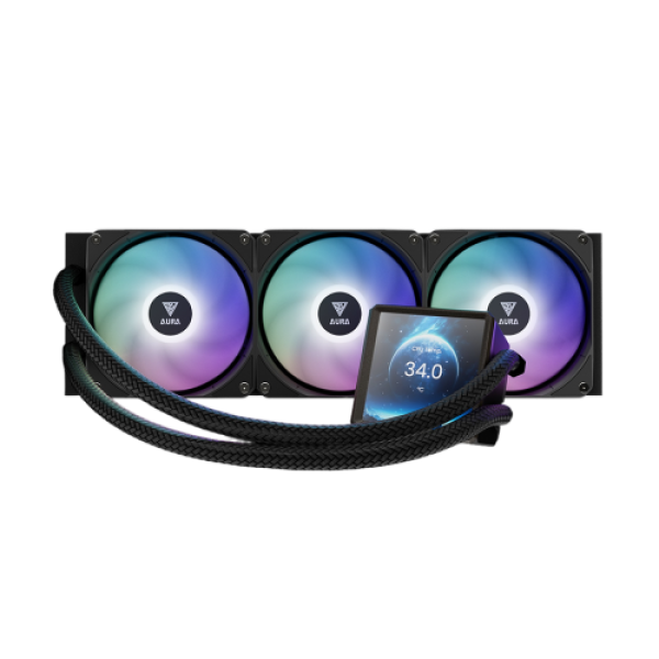 Gamdias AURA GL360 LCD ARGB All-in-One Liquid CPU Cooler with LCD Display